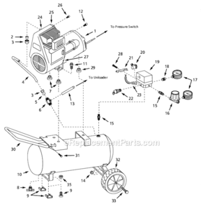 Page A Diagram and Parts List for WL610003  Campbell Hausfeld Compressor